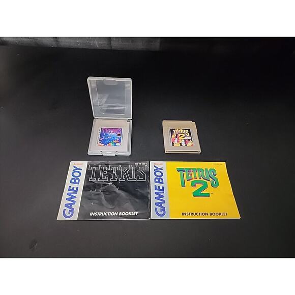 Tetris 1 and Tetris 2 Nintendo Game Boy - 1989-Working - With Manuals - Picture 1 of 2